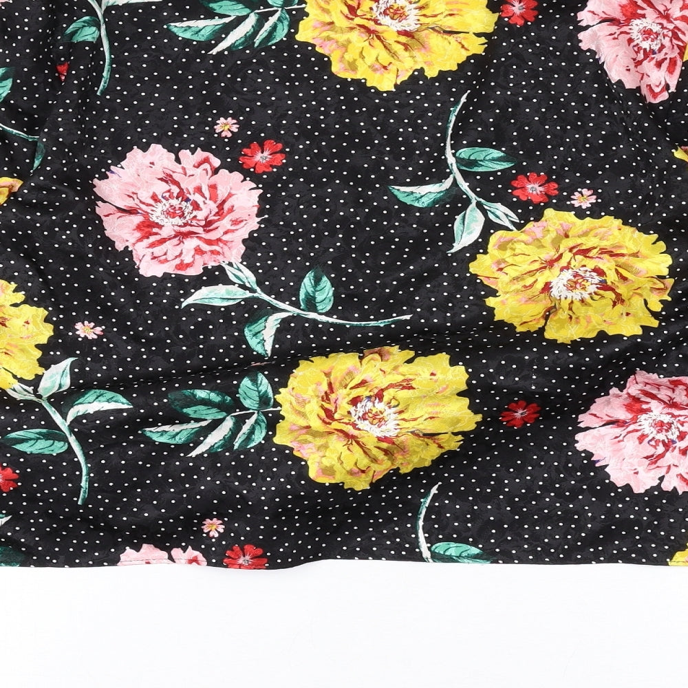 Womens UK Size 10 Topshop Black Basic Blouse