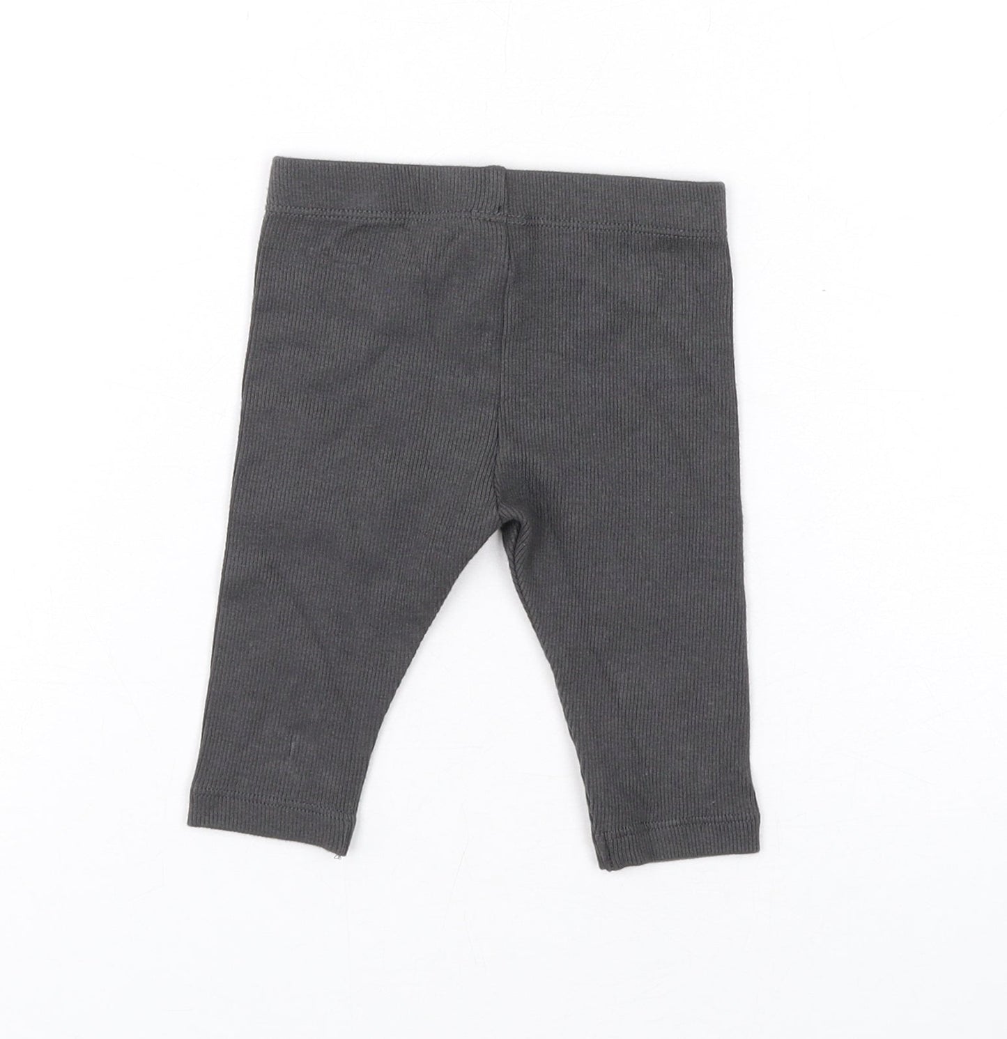 Marks and Spencer Baby Grey Cotton Jogger Leggings Size 0-3 Months Pullover