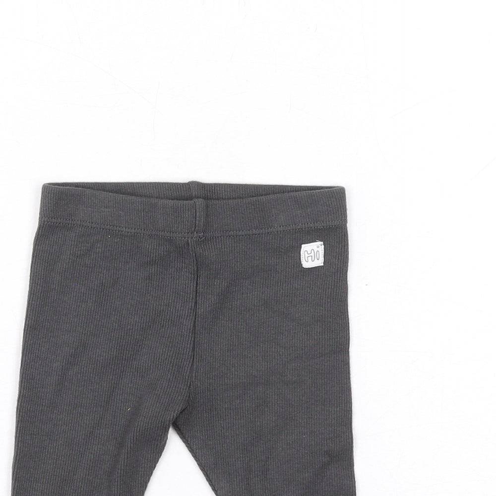 Marks and Spencer Baby Grey Cotton Jogger Leggings Size 0-3 Months Pullover
