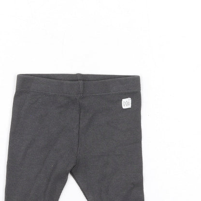 Marks and Spencer Baby Grey Cotton Jogger Leggings Size 0-3 Months Pullover