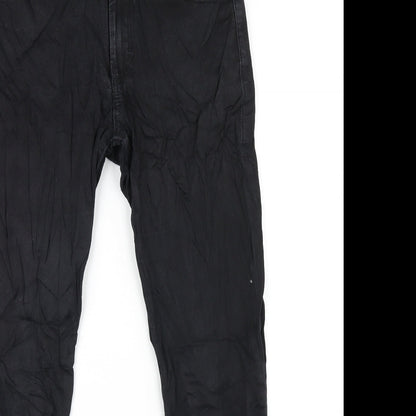 Topshop Womens Black Cotton Skinny Jeans Size 10 L32 in Regular Zip