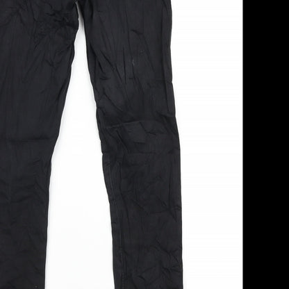 Topshop Womens Black Cotton Skinny Jeans Size 10 L32 in Regular Zip