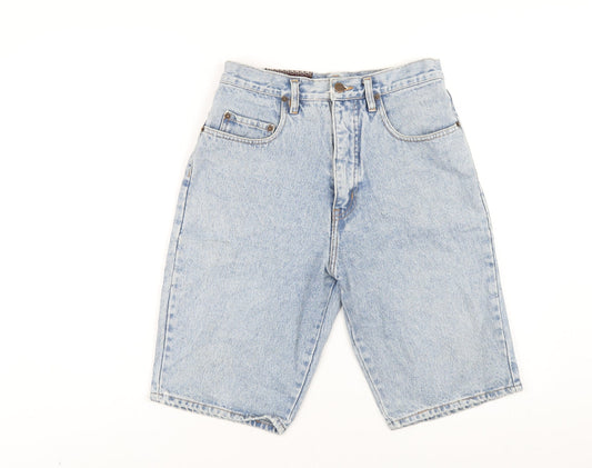 Pepe Jeans Mens Blue Cotton Bermuda Shorts Size 30 in L12 in Regular Zip