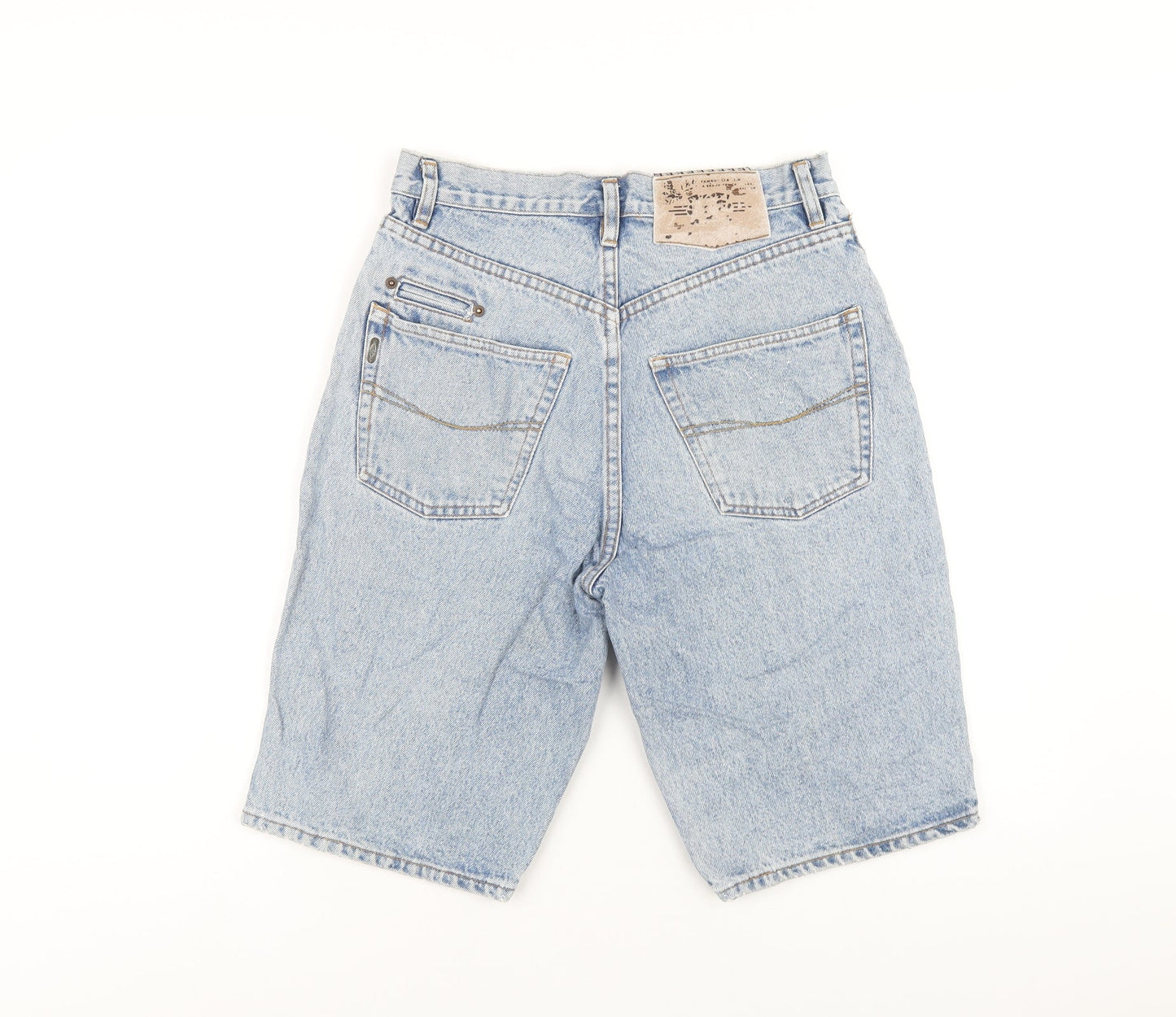 Pepe Jeans Mens Blue Cotton Bermuda Shorts Size 30 in L12 in Regular Zip