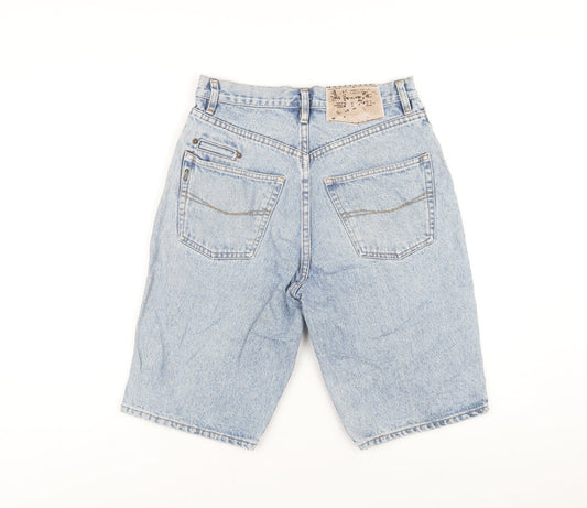 Pepe Jeans Mens Blue Cotton Bermuda Shorts Size 30 in L12 in Regular Zip