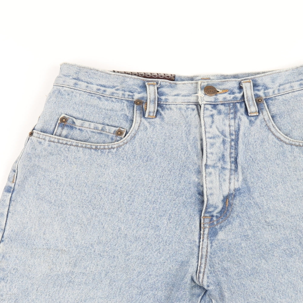 Pepe Jeans Mens Blue Cotton Bermuda Shorts Size 30 in L12 in Regular Zip