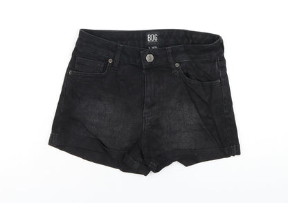 BDG Womens Black Cotton Boyfriend Shorts Size 26 in Regular Zip
