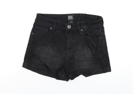 BDG Womens Black Cotton Boyfriend Shorts Size 26 in Regular Zip