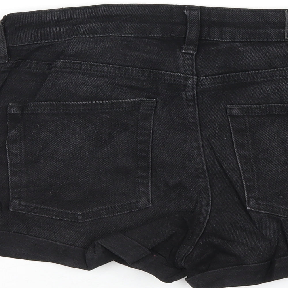 BDG Womens Black Cotton Boyfriend Shorts Size 26 in Regular Zip