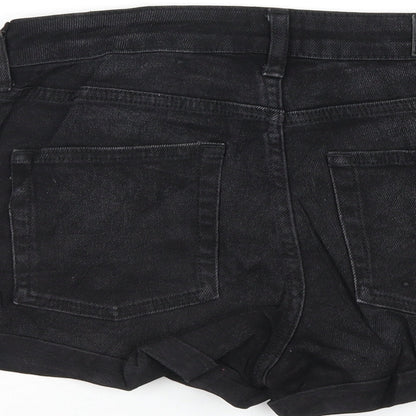 BDG Womens Black Cotton Boyfriend Shorts Size 26 in Regular Zip