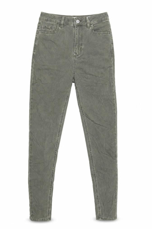 Womens UK Size 8 Per Una Regular Fit Skinny Green Jeans