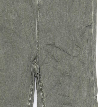 Per Una Womens Green Cotton Skinny Jeans Size 8 L30 in Regular Zip