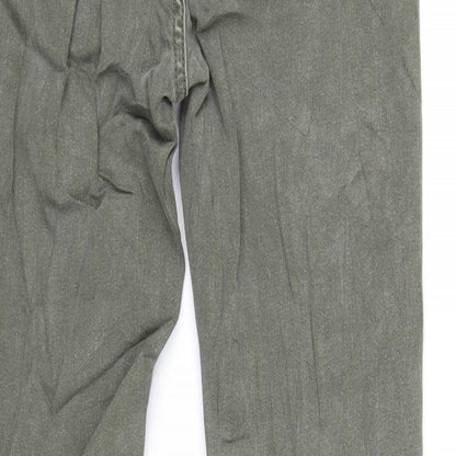 Per Una Womens Green Cotton Skinny Jeans Size 8 L30 in Regular Zip