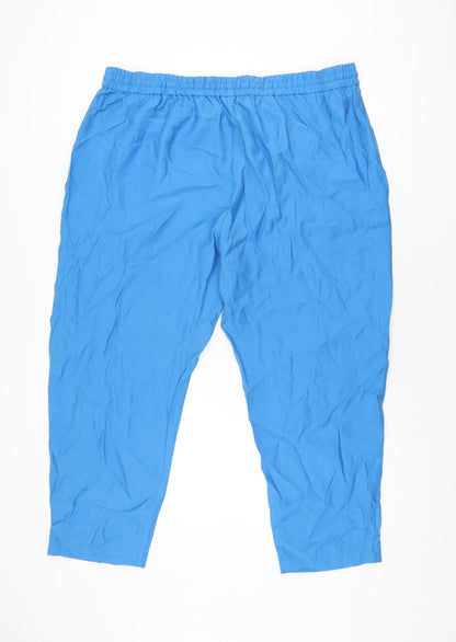 Womens UK Size 20 Marks and Spencer Regular Fit  Blue Trousers