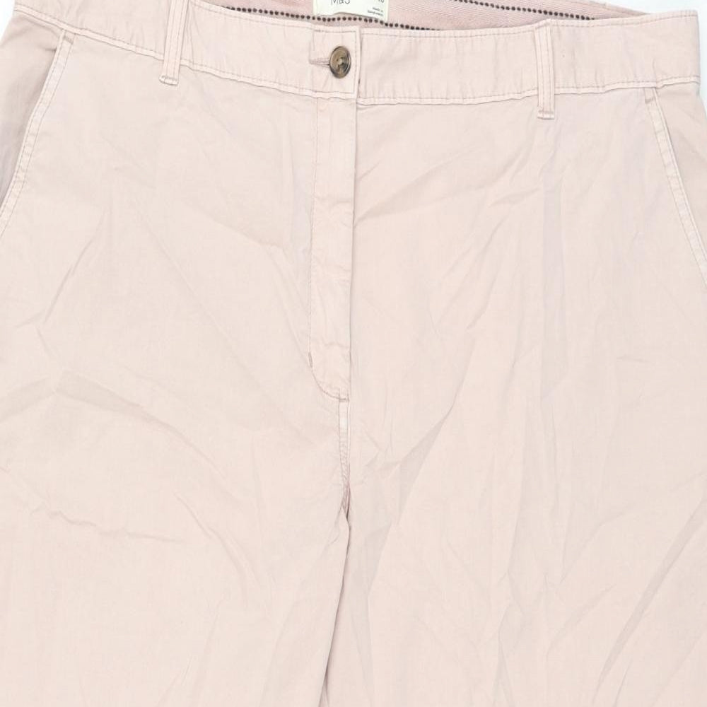 Womens UK Size 20 Marks and Spencer Regular Fit Chino Pink Trousers
