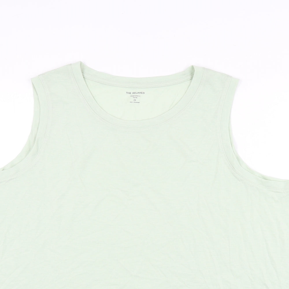 Womens UK Size 20 Marks and Spencer Green Basic Tank