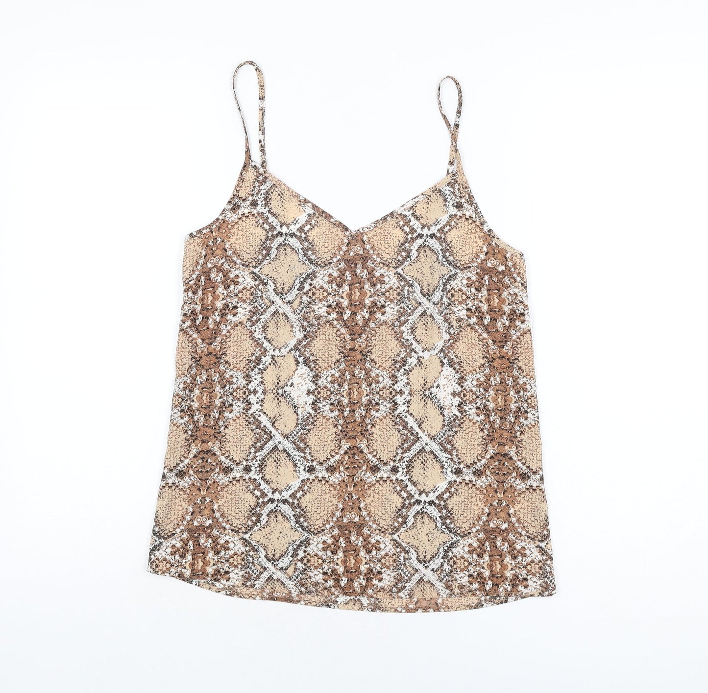 Womens UK Size 6 Marks and Spencer Brown Camisole T-Shirt