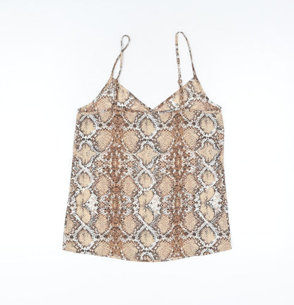 Womens UK Size 6 Marks and Spencer Brown Camisole T-Shirt