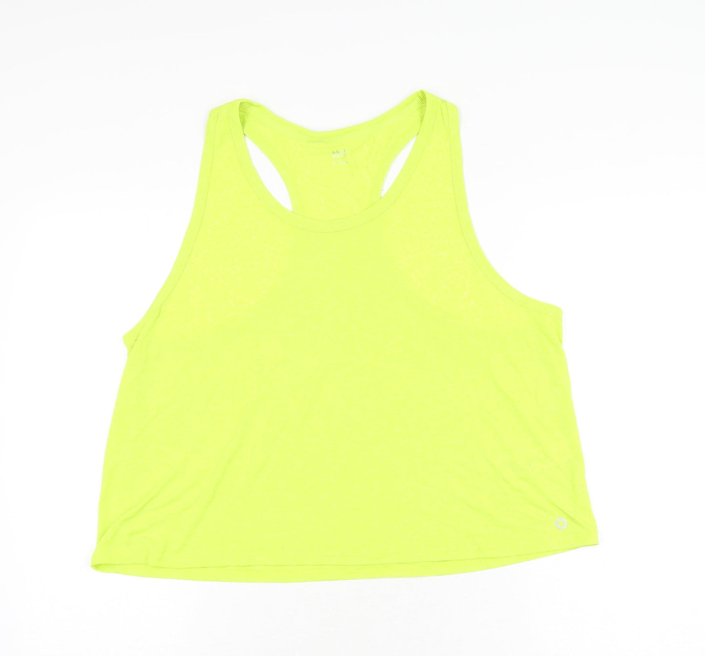 Goodmove Womens Green Polyester Basic Tank Size 18 Round Neck Pullover