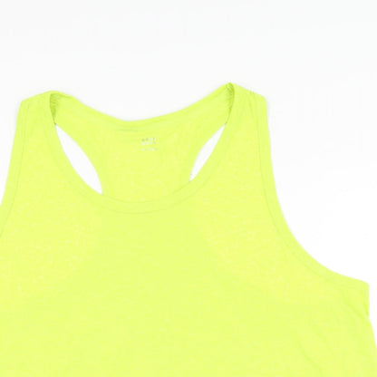 Goodmove Womens Green Polyester Basic Tank Size 18 Round Neck Pullover