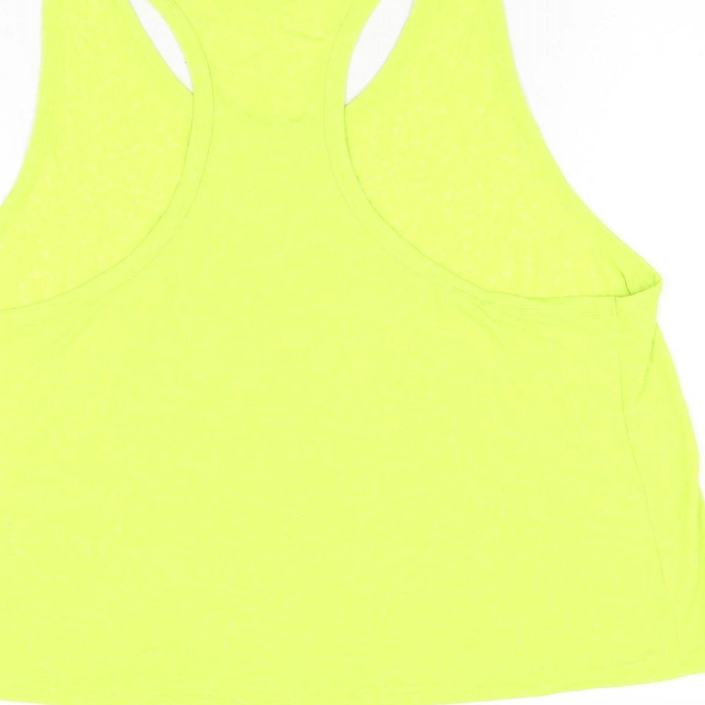 Goodmove Womens Green Polyester Basic Tank Size 18 Round Neck Pullover