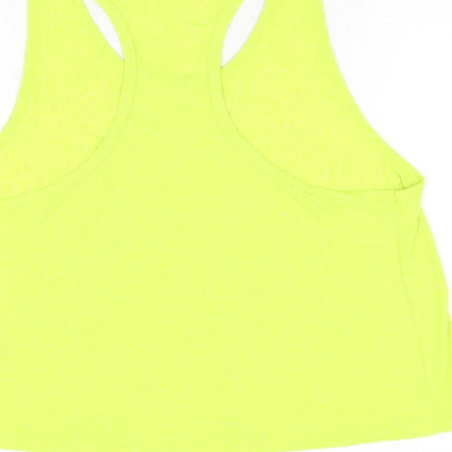 Goodmove Womens Green Polyester Basic Tank Size 18 Round Neck Pullover