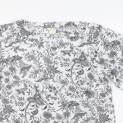 Womens UK Size 10 H&M White Basic Blouse