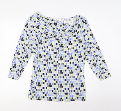 Womens UK Size M Linea Multicoloured Basic Blouse