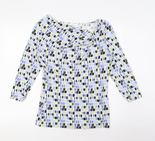 Womens UK Size M Linea Multicoloured Basic Blouse
