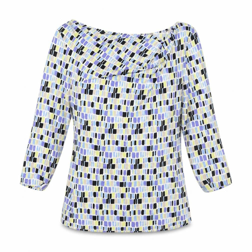 Womens UK Size M Linea Multicoloured Basic Blouse