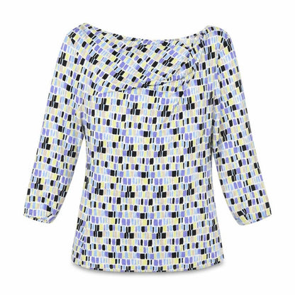 Womens UK Size M Linea Multicoloured Basic Blouse