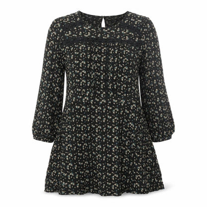 Marks and Spencer Womens Green Viscose A-Line Size 12 Round Neck Button
