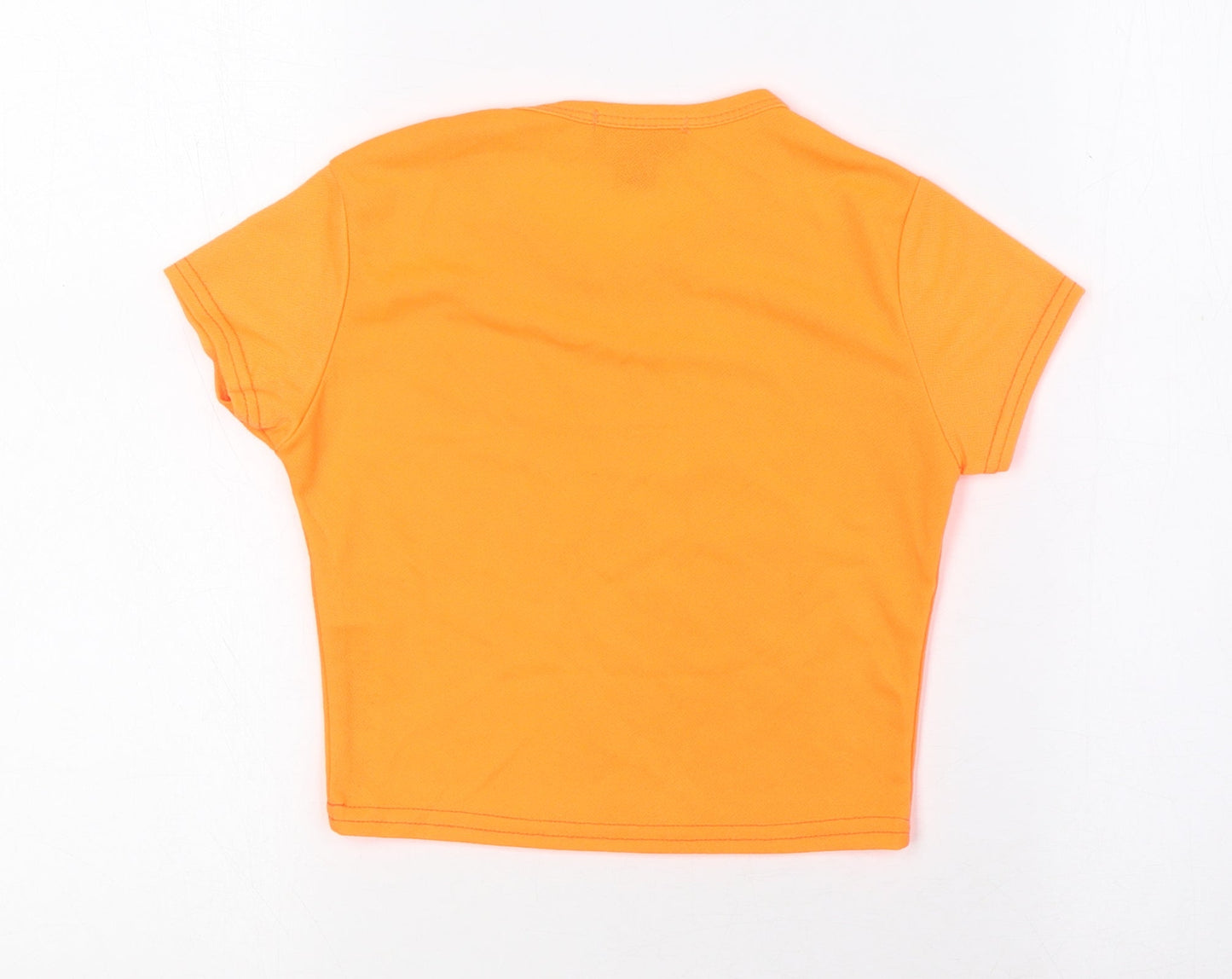 Womens UK Size 6 PRETTYLITTLETHING Orange Cropped Blouse