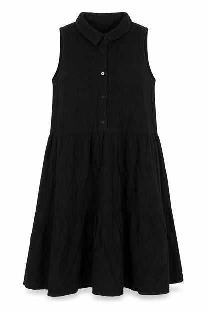 Stradivarius Womens Black Polyester A-Line Size S Collared Button