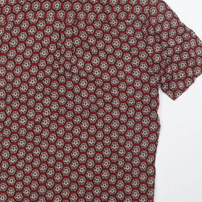 ASOS Mens Multicoloured Viscose Button-Up Size S Collared Button