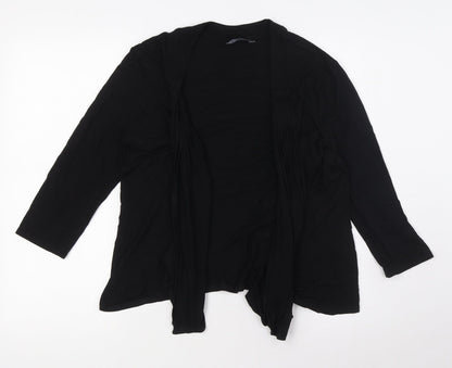 BHS Womens Black V-Neck Viscose Cardigan Jumper Size 12 - Waterfall
