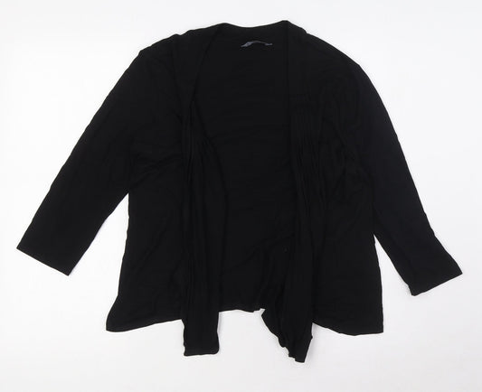 BHS Womens Black V-Neck Viscose Cardigan Jumper Size 12 - Waterfall