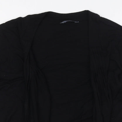BHS Womens Black V-Neck Viscose Cardigan Jumper Size 12 - Waterfall