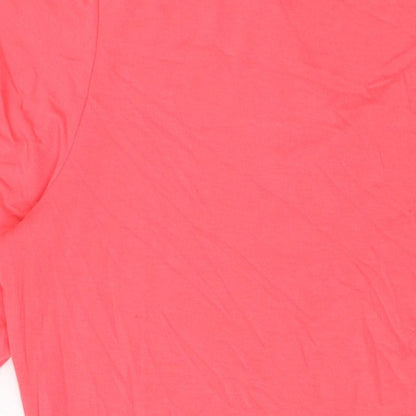 Marks and Spencer Womens Pink Viscose A-Line Size 12 V-Neck Pullover