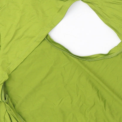 Womens UK Size 18 ASOS Green Basic T-Shirt