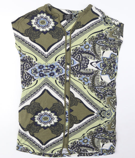 NEXT Womens Green Viscose T-Shirt Dress Size 10 Sweetheart Pullover