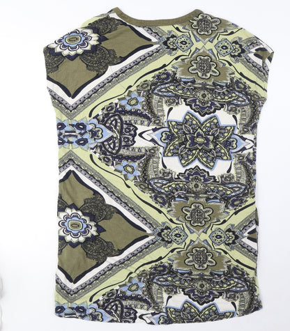 NEXT Womens Green Viscose T-Shirt Dress Size 10 Sweetheart Pullover