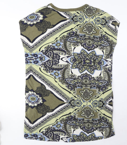 NEXT Womens Green Viscose T-Shirt Dress Size 10 Sweetheart Pullover