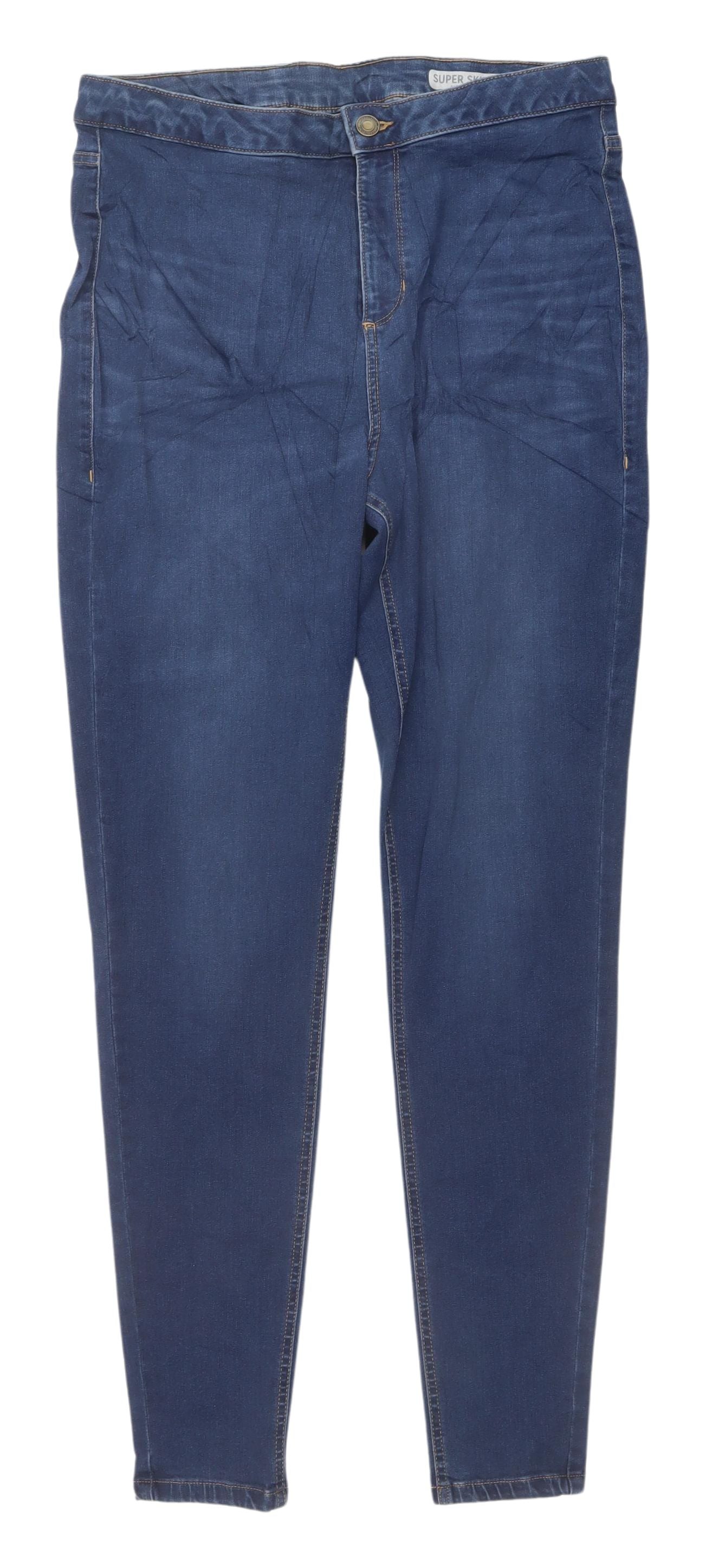 Womens UK Size 14 Marks and Spencer Slim Fit Skinny Blue Jeans