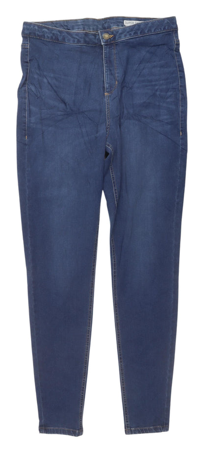 Womens UK Size 14 Marks and Spencer Slim Fit Skinny Blue Jeans