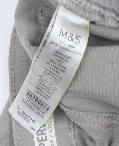 Marks and Spencer Men's Grey Tapered Jeans W38 L31