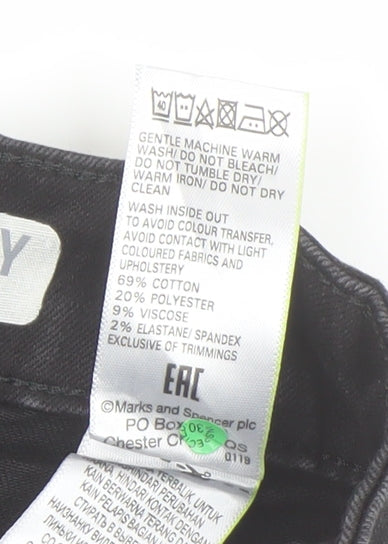 Womens UK Size 16 Marks and Spencer Regular Fit Skinny Black Jeans