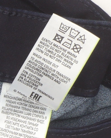 Womens UK Size 6 Marks and Spencer Regular Fit Skinny Blue Jeans