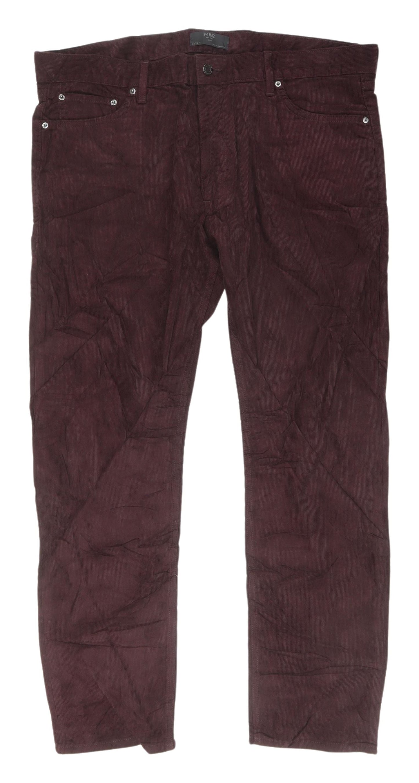 Marks and Spencer Men's Brown Slim Chinos - Size 40