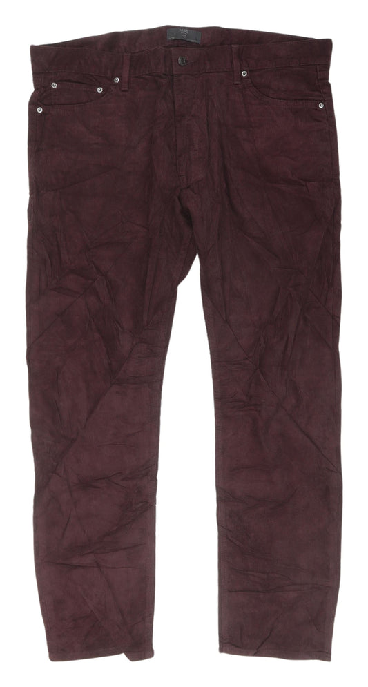 Marks and Spencer Men's Brown Slim Chinos - Size 40